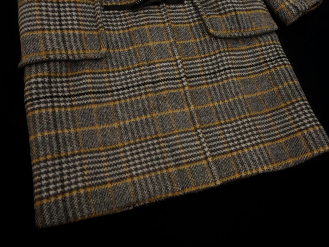 rienda リエンダ ウール混 フェイクファー チェック ダッフル コート sizeS/グレー ◆■ ☆ fkc6 レディース_画像4