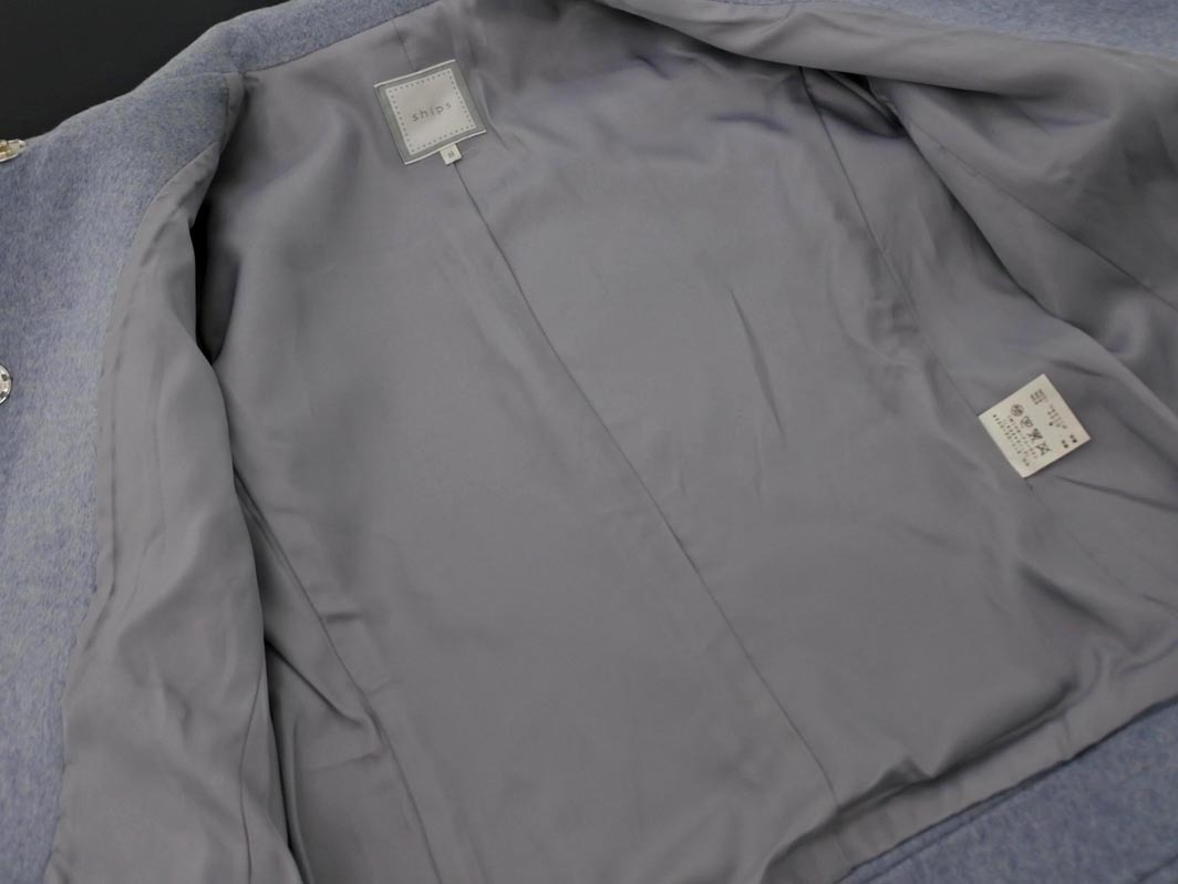 SHIPS シップス カシミヤ混 ジャケット sizeM/ブルーグレー ◇■ ☆ fkc6 レディース_画像6