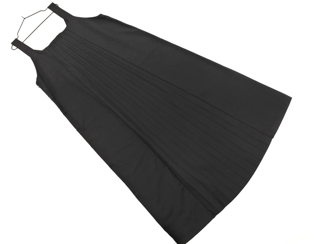 MAYSON GREY メイソングレイ Vネック ロング ジャンパー スカート size2/黒 ■■ ☆ fkc6 レディース_画像4