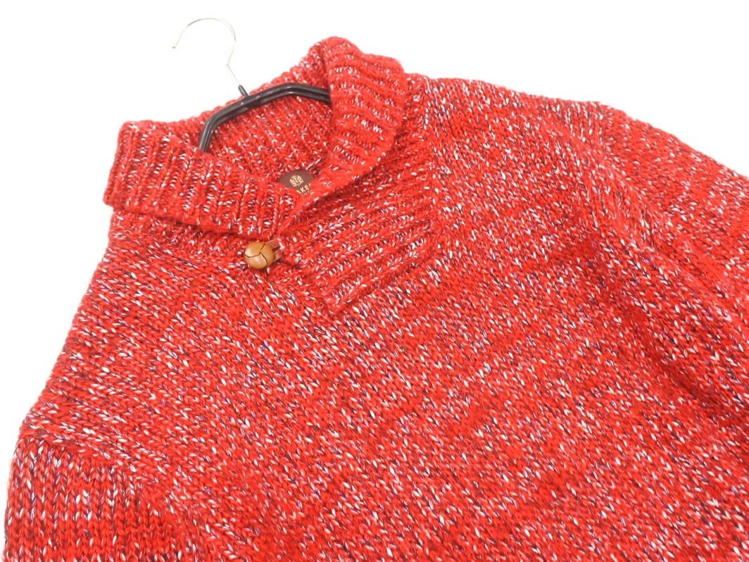 TAKEO KIKUCHI タケオキクチ ボタン付 ニット セーター size4/赤 ◇■ ☆ fkc6 メンズ_画像2