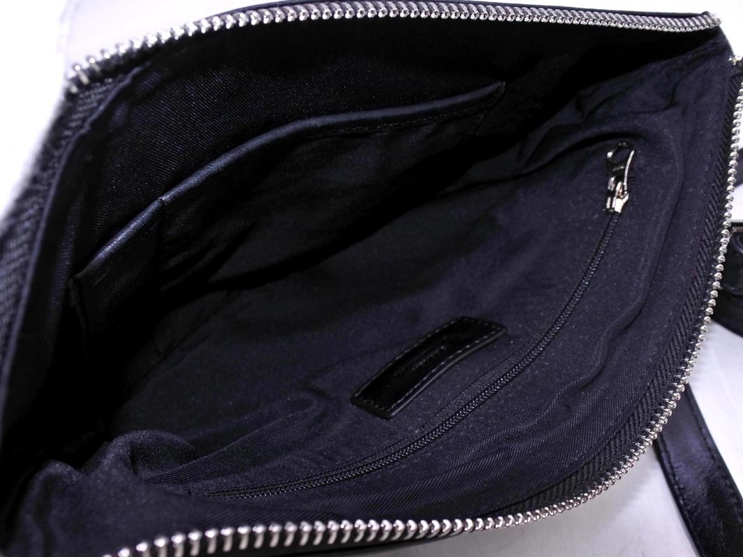 SEEKER シーカー レザー ショルダー バッグ 黒 ■■ ☆ fkc6 メンズ_画像9