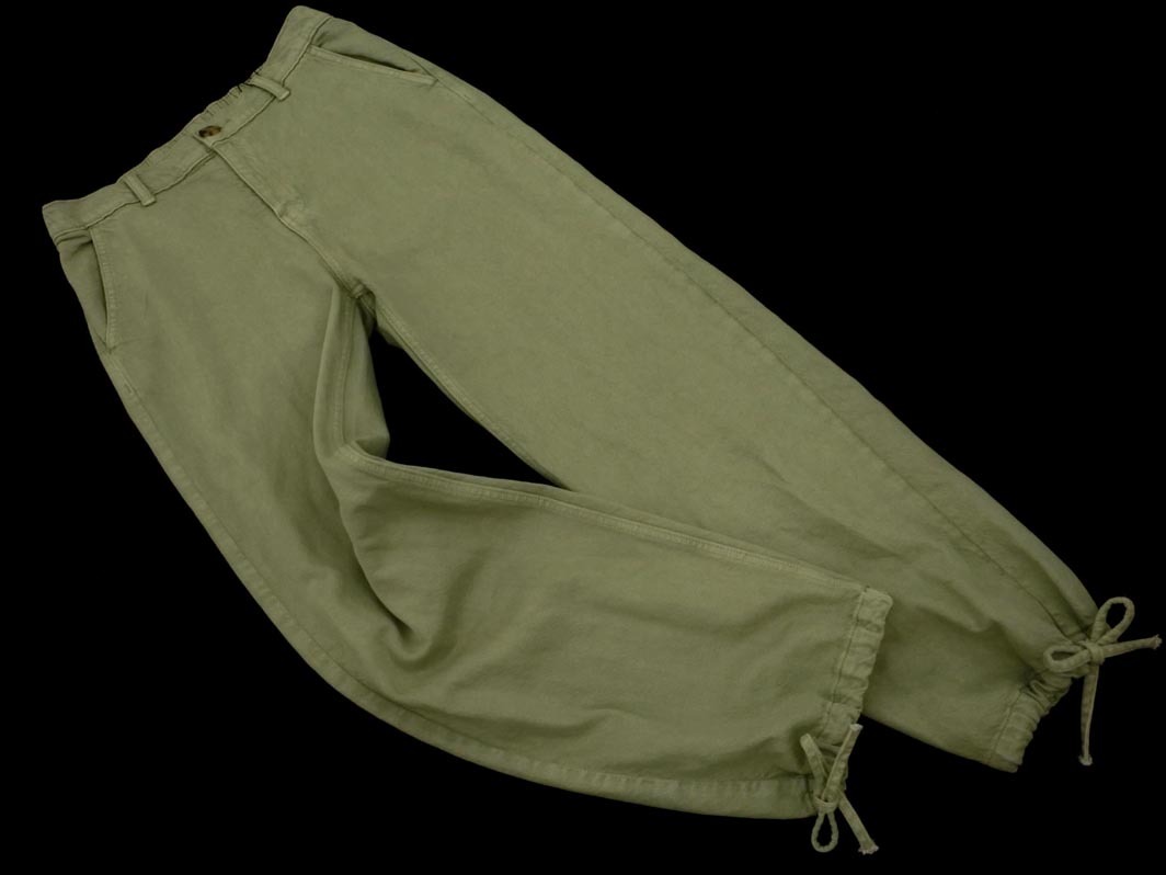 新品 ZARA ザラ ドロストリボン パンツ sizeL/カーキ ■■ ☆ fkc6 レディース_画像1