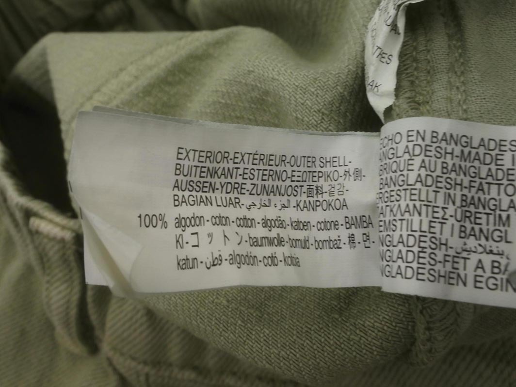 新品 ZARA ザラ ドロストリボン パンツ sizeL/カーキ ■■ ☆ fkc6 レディース_画像5