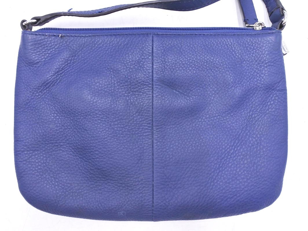 Calvin Klein カルバンクライン レザー ショルダー バッグ 青 ■■ ☆ fkc6 レディース_画像3