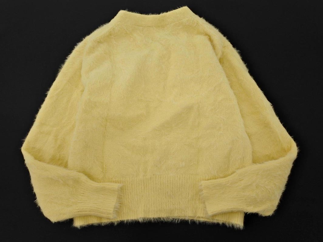 Rope Picnic ロペピクニック シャギー パールボタン カーディガン size38/黄 ◇■ ☆ fkc6 レディース_画像6