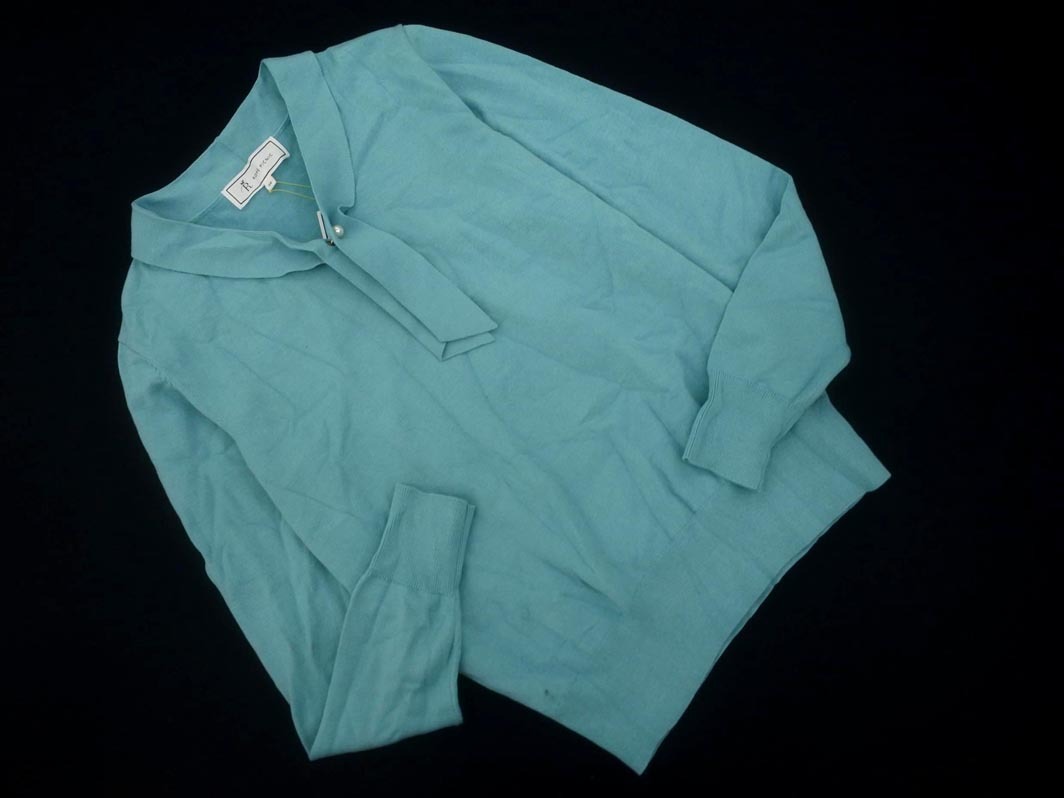 新品 Rope Picnic ロペピクニック ボウタイ ニット セーター size38/水色 ◇■ ☆ fkc6 レディース_画像1