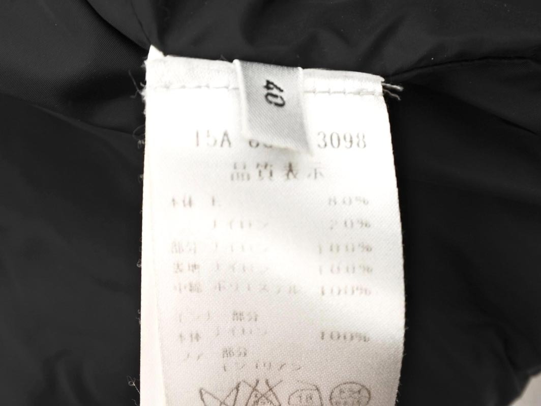 N 21 ヌメロ ヴェントゥーノ ウール混 マルチWAY ライダース ジャケット size40/黒 ◇■◎ ☆ fkc7 レディース_画像6