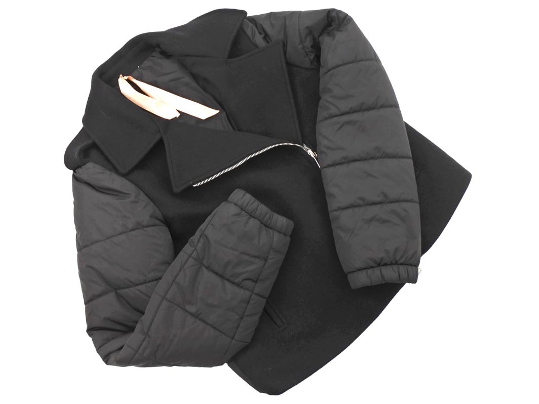 N 21 ヌメロ ヴェントゥーノ ウール混 マルチWAY ライダース ジャケット size40/黒 ◇■◎ ☆ fkc7 レディース_画像7