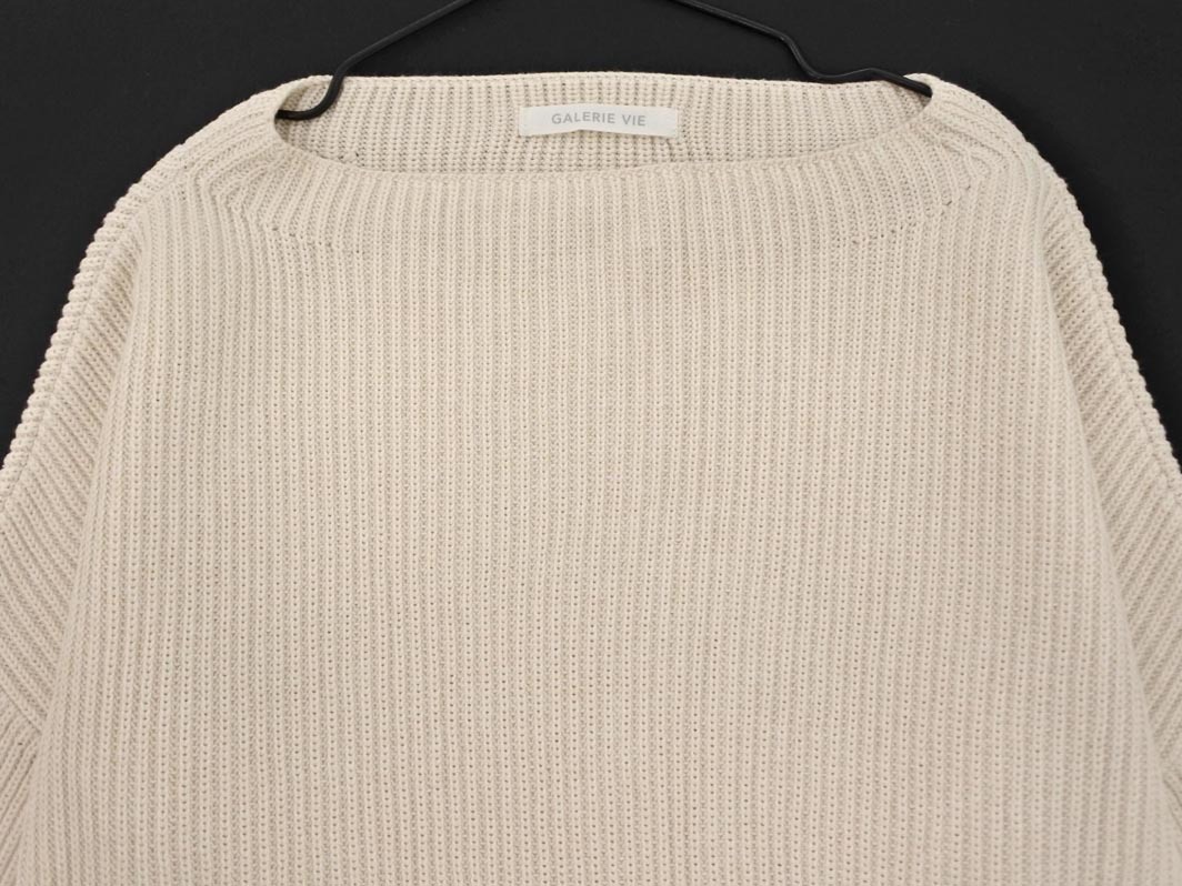 GALERIE VIE ギャルリーヴィー トゥモローランド ボートネック ニット セーター sizeS/オフホワイト ■◇ ☆ fkc7 レディース_画像2