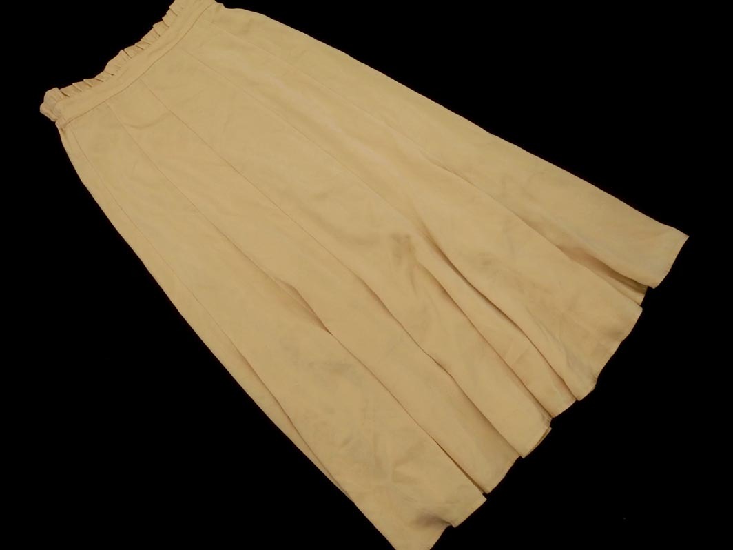 MAJESTIC LEGON マジェスティックレゴン サテン ロング スカート sizeM/ベージュ ■■ ☆ fkc7 レディース_画像1