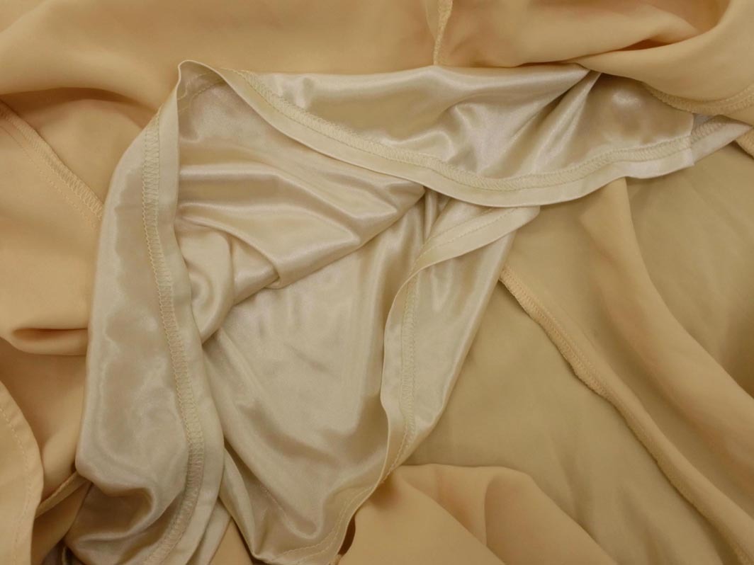 MAJESTIC LEGON マジェスティックレゴン サテン ロング スカート sizeM/ベージュ ■■ ☆ fkc7 レディース_画像5