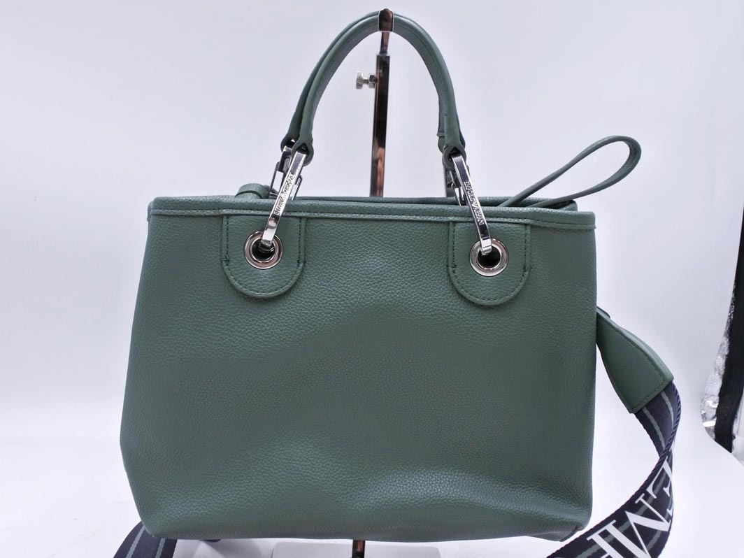 EMPORIO ARMANI エンポリオアルマーニ CAPSULE 2WAY ショルダー バッグ 緑 ■■◎ ☆ fkc7 レディース_画像2