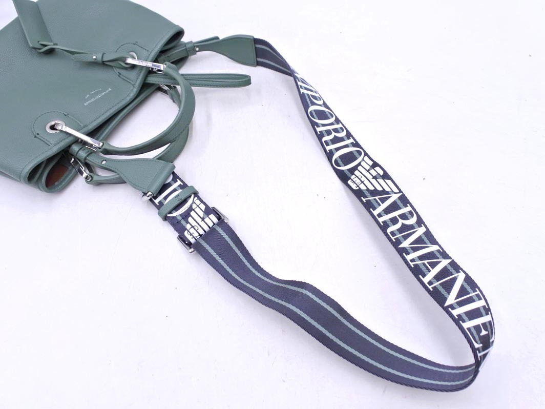 EMPORIO ARMANI エンポリオアルマーニ CAPSULE 2WAY ショルダー バッグ 緑 ■■◎ ☆ fkc7 レディース_画像4