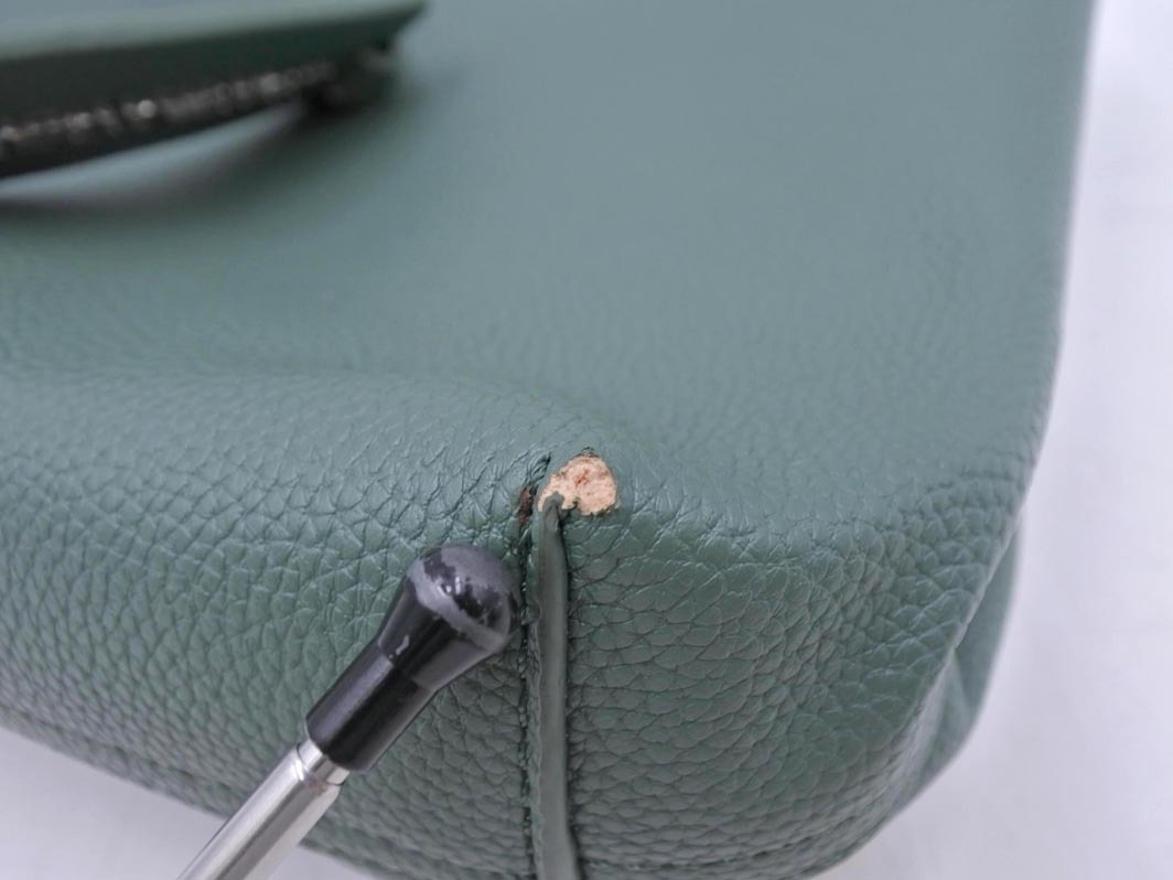 EMPORIO ARMANI エンポリオアルマーニ CAPSULE 2WAY ショルダー バッグ 緑 ■■◎ ☆ fkc7 レディース_画像6