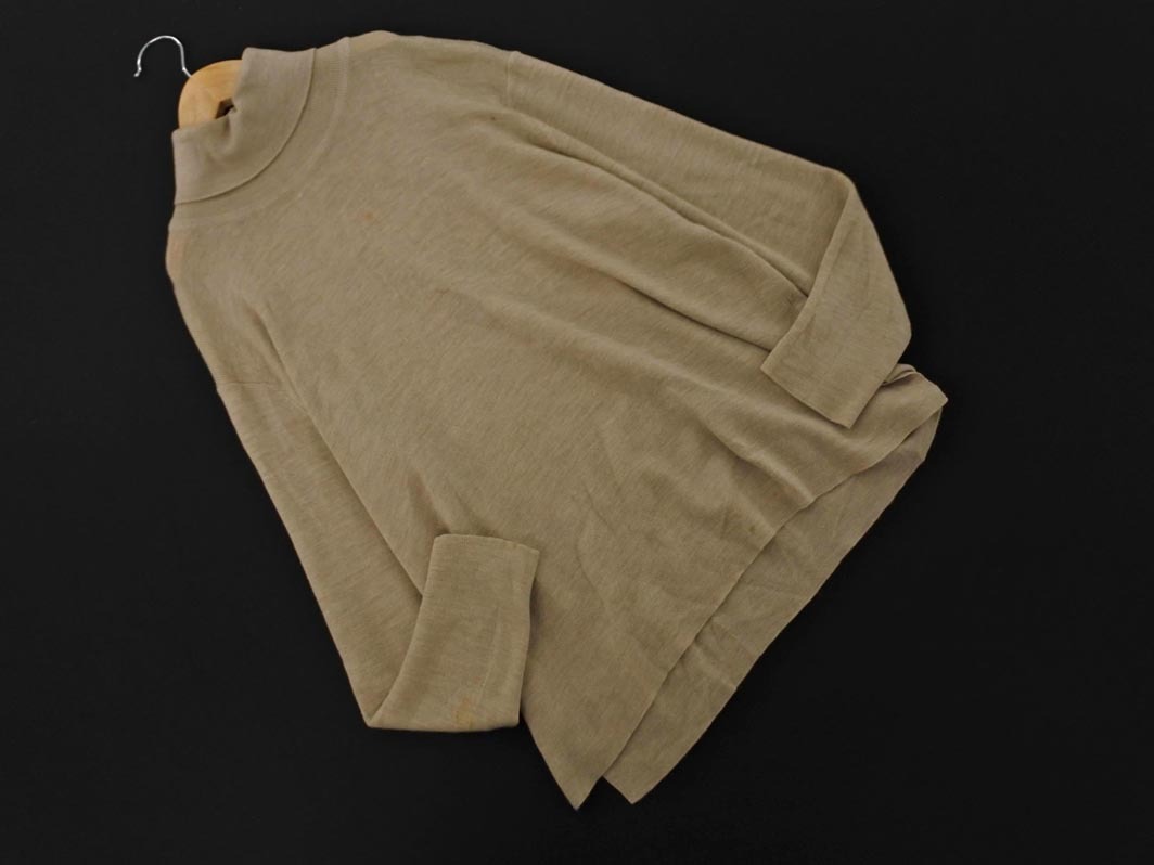 ISSEY MIYAKE イッセイミヤケ ウール100% タートルネック ニット セーター size2/ベージュ ◇■ ☆ fkc7 レディース_画像1