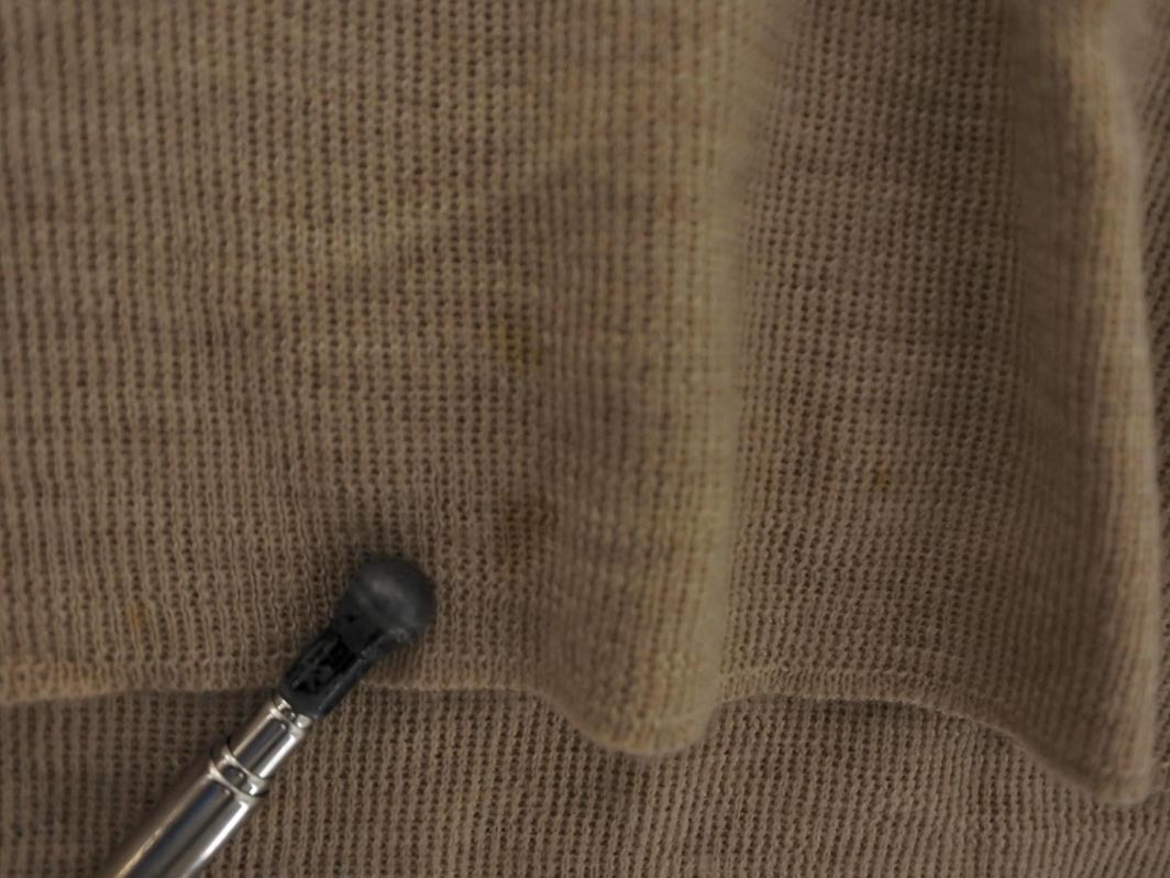 ISSEY MIYAKE イッセイミヤケ ウール100% タートルネック ニット セーター size2/ベージュ ◇■ ☆ fkc7 レディース_画像6