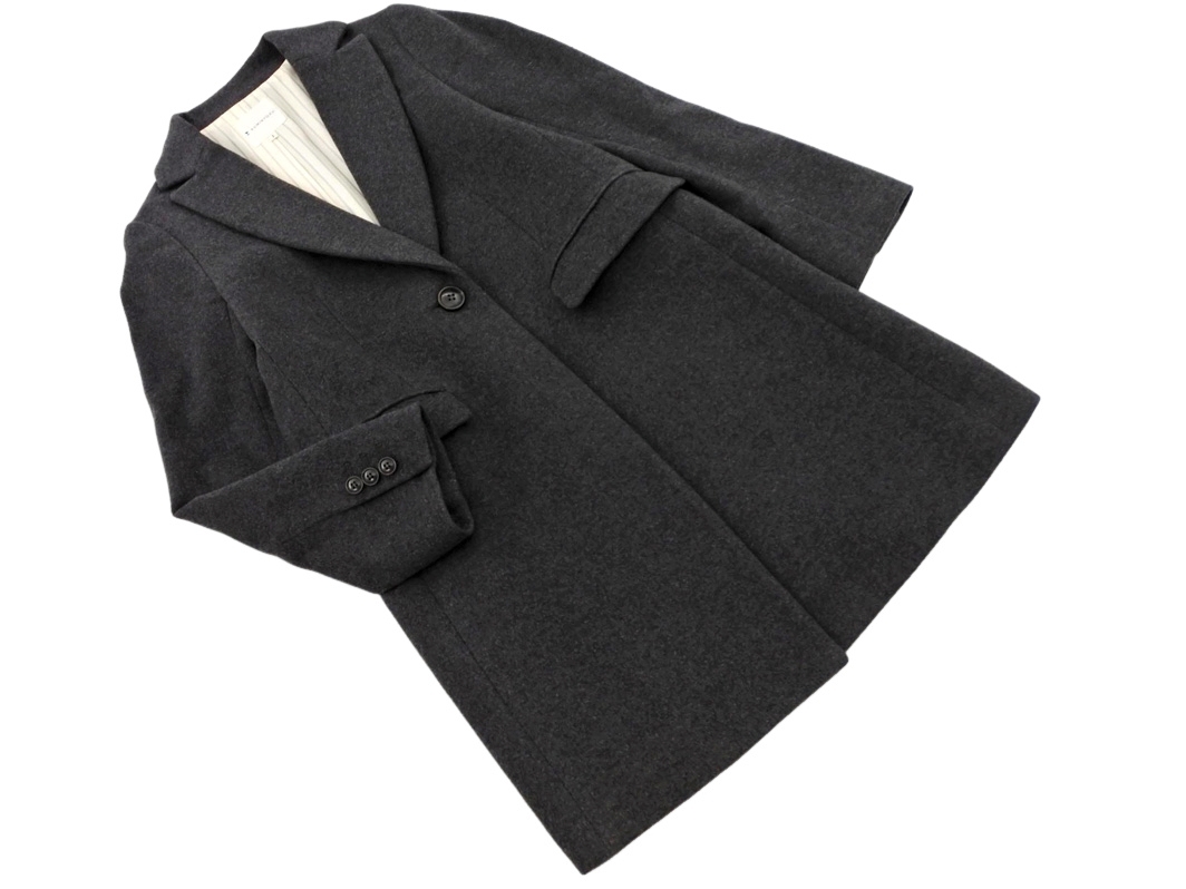 KUMIKYOKU 組曲 ウール100% チェスター コート size1/グレー ◇■ ☆ fkc8 レディース_画像1