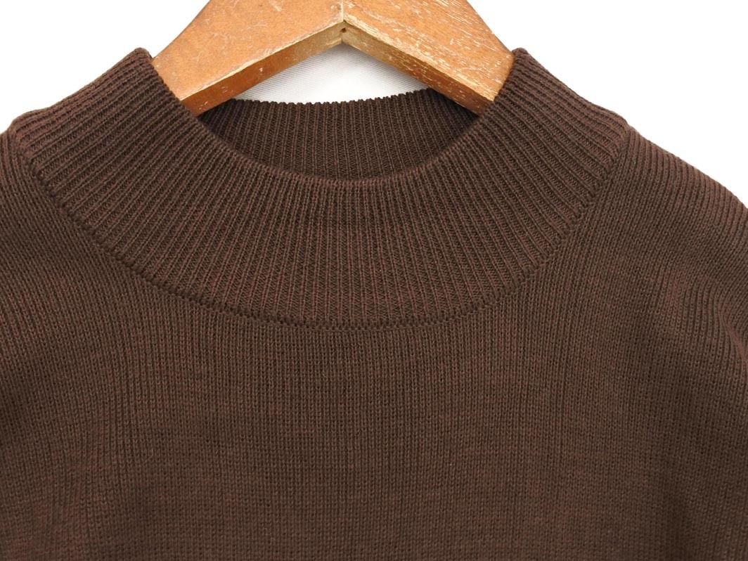 MAJESTIC LEGON マジェスティックレゴン 切替 ニット ワンピース sizeM/茶 ◇■ ☆ fkc7 レディース_画像4