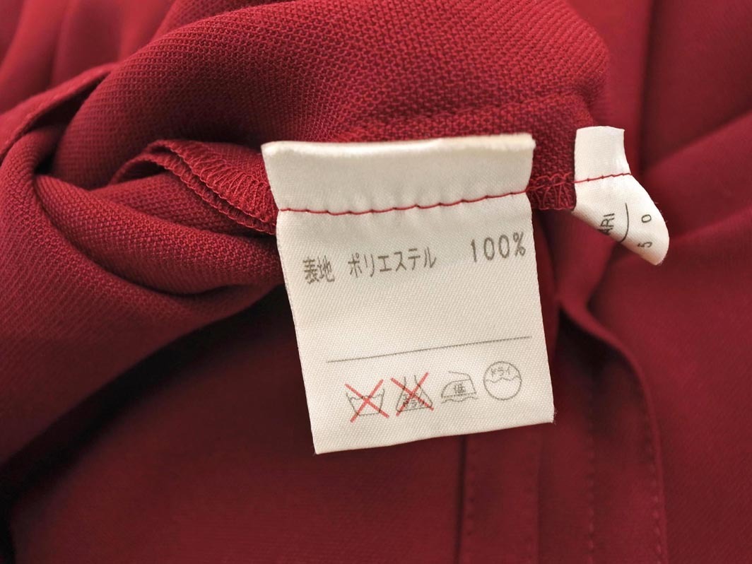 Leilian レリアン ロング シャツ size13/えんじ ◇■ ☆ fkc8 レディース_画像6