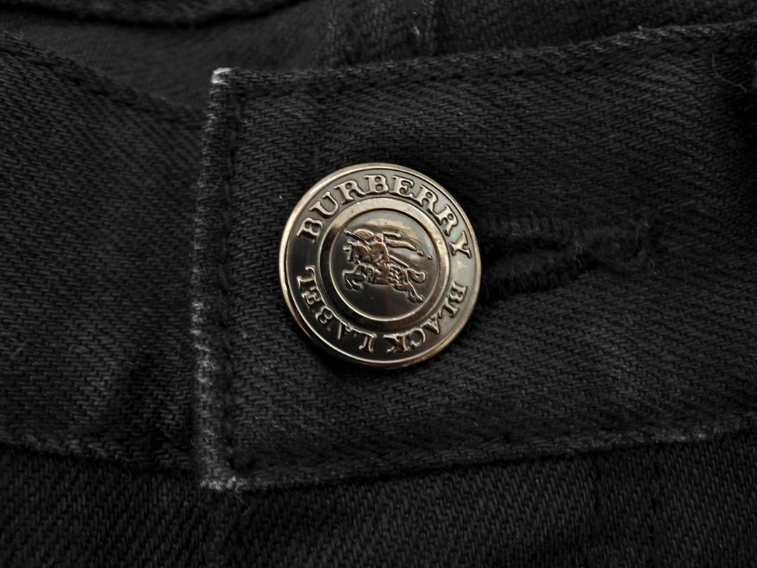 BURBERRY BLACK LABEL バーバリー ブラックレーベル スキニー デニムパンツ size73/黒 ■■ ☆ fkc8 メンズ_画像4