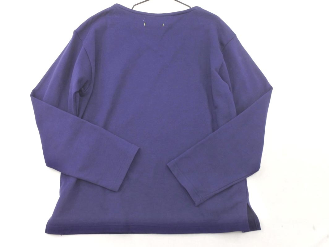 MUVEIL ミュベール ウール混 無地 カットソー size36/紺 ◇■ ☆ fkc8 レディース_画像4