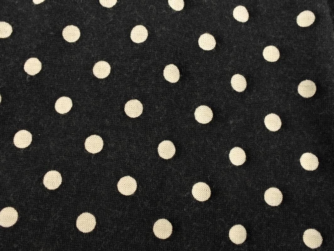 BLACK COMME des GARCONS ブラック コムデギャルソン ウール100% ドット リボン カットソー sizeS/黒 ◇■ ☆ fkc8 レディース_画像8