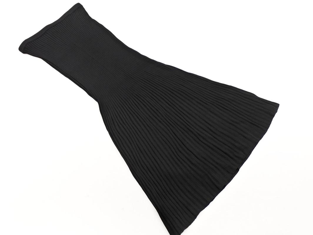 FENDI フェンディ リブ ニット ロング スカート size40/黒 ◇■ ☆ fkc8 レディース_画像4