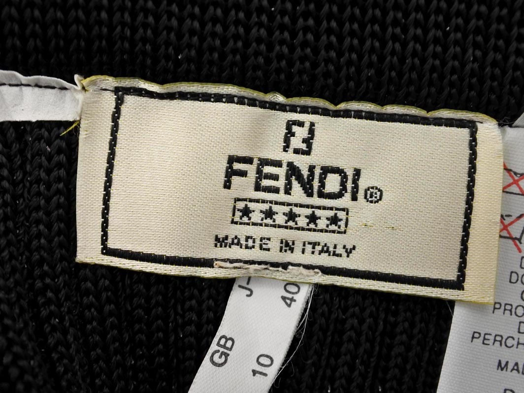 FENDI フェンディ リブ ニット ロング スカート size40/黒 ◇■ ☆ fkc8 レディース_画像7