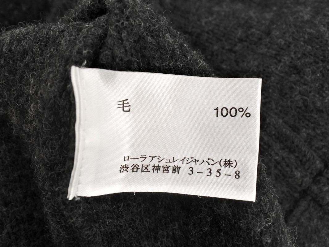 LAURA ASHLEY ローラ アシュレイ ウール100% レース ジャケット sizeM/チャコール ◇■ ☆ fkc8 レディース_画像7