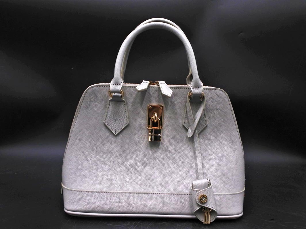 Samantha Thavasa サマンサタバサ レザー ハンド バッグ グレー ■■ ☆ fkc8 レディース_画像1