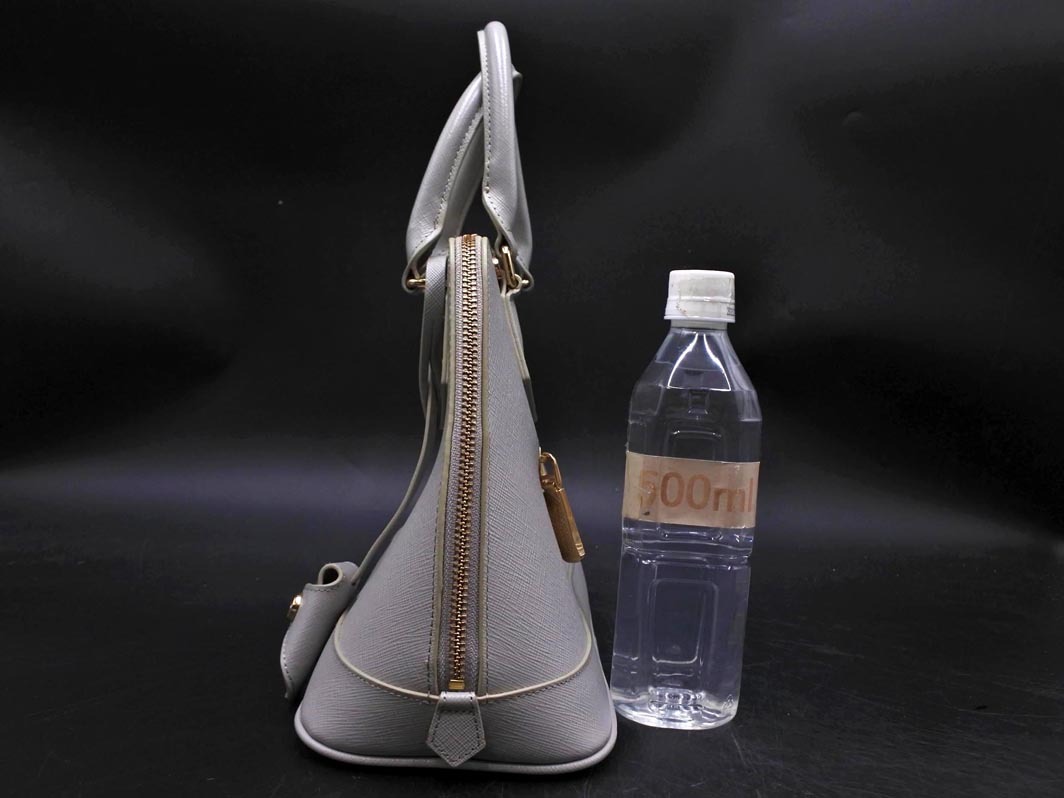 Samantha Thavasa サマンサタバサ レザー ハンド バッグ グレー ■■ ☆ fkc8 レディース_画像2