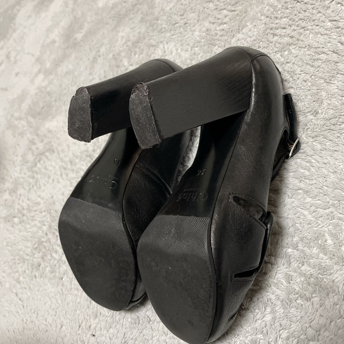 パンプス ブラック レザー_画像2