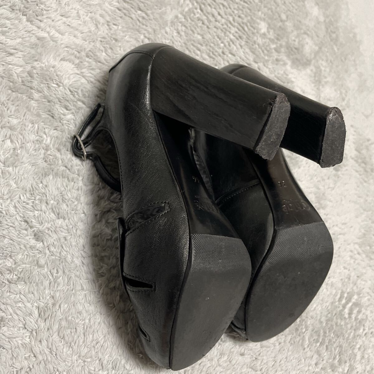 パンプス ブラック レザー_画像3