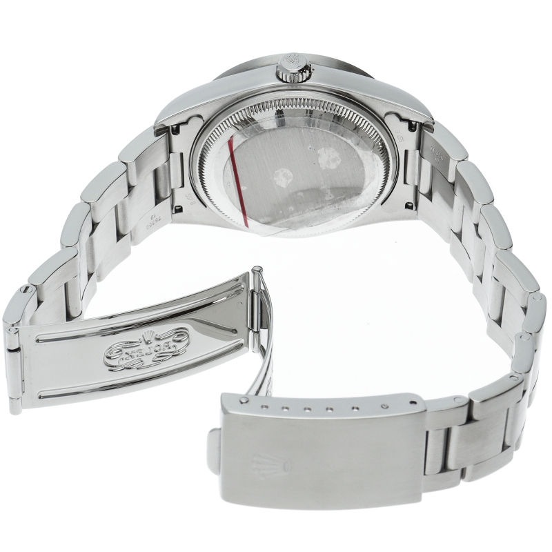 ロレックス オイスターパーペチュアルデイト メンズ時計 15210(P) SS メンズ時計 ブラック 仕上げ済 2000年 美品_画像5