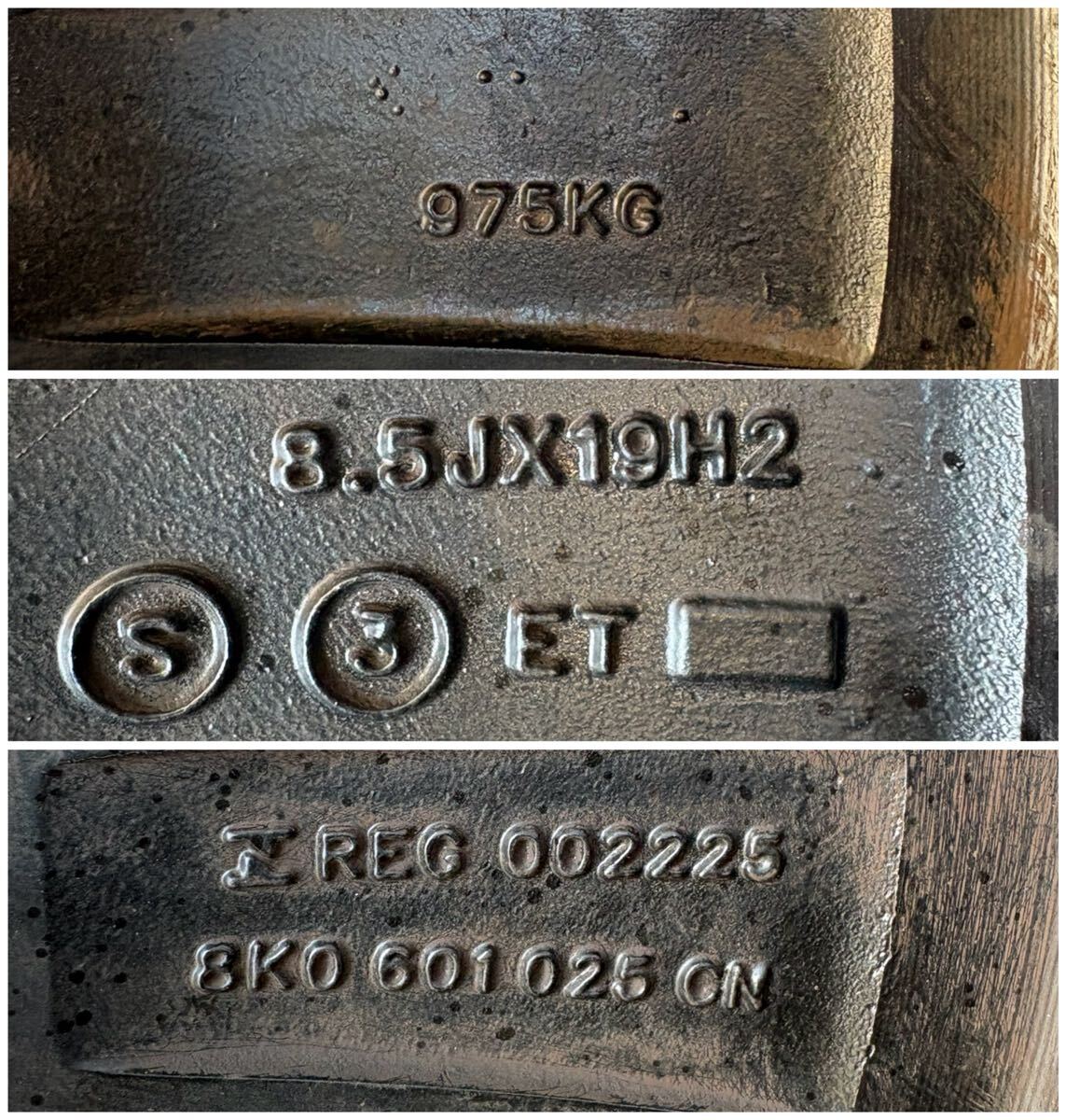 ★Audi アウディ8K0 601 025 CN★ タイヤSPORT MACRO SA302 ★中古タイヤホイール付き4本セット_画像9