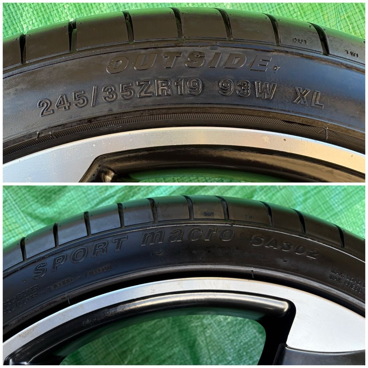 ★Audi アウディ8K0 601 025 CN★ タイヤSPORT MACRO SA302 ★中古タイヤホイール付き4本セット_画像6