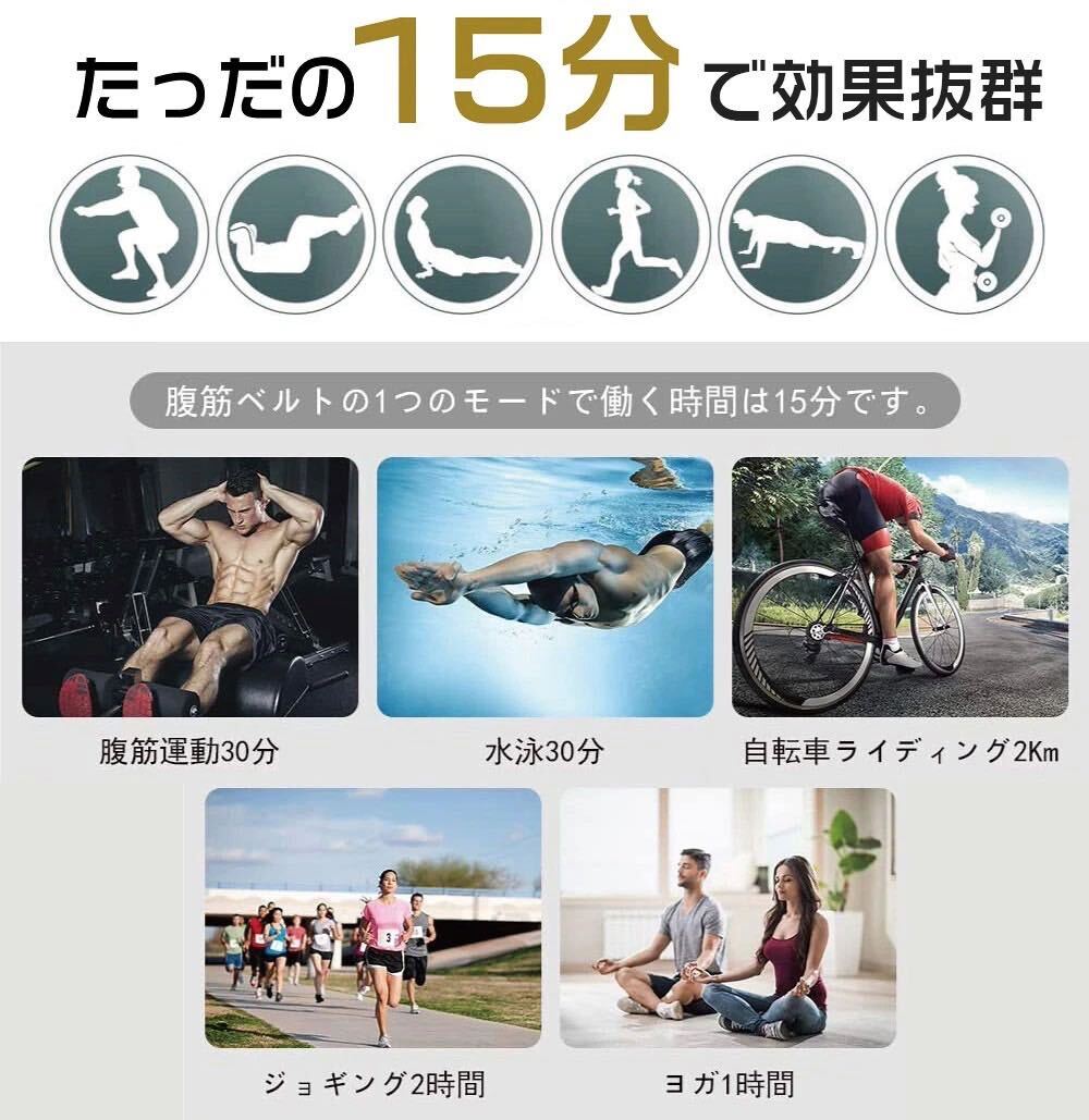 EMS腹筋ベルト 腹筋パッド USB充電式 腹筋トレーニング_画像4