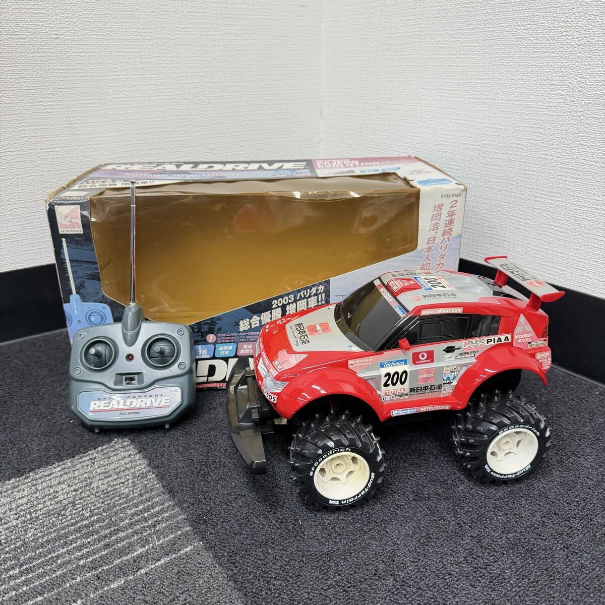 1 иен ~ 10S REALDRIVE радиоконтроллер Mitsubishi Pajero Evolution 2003 Dakar Rally ENEOS больше холм машина радио контроль машина работоспособность не проверялась 143