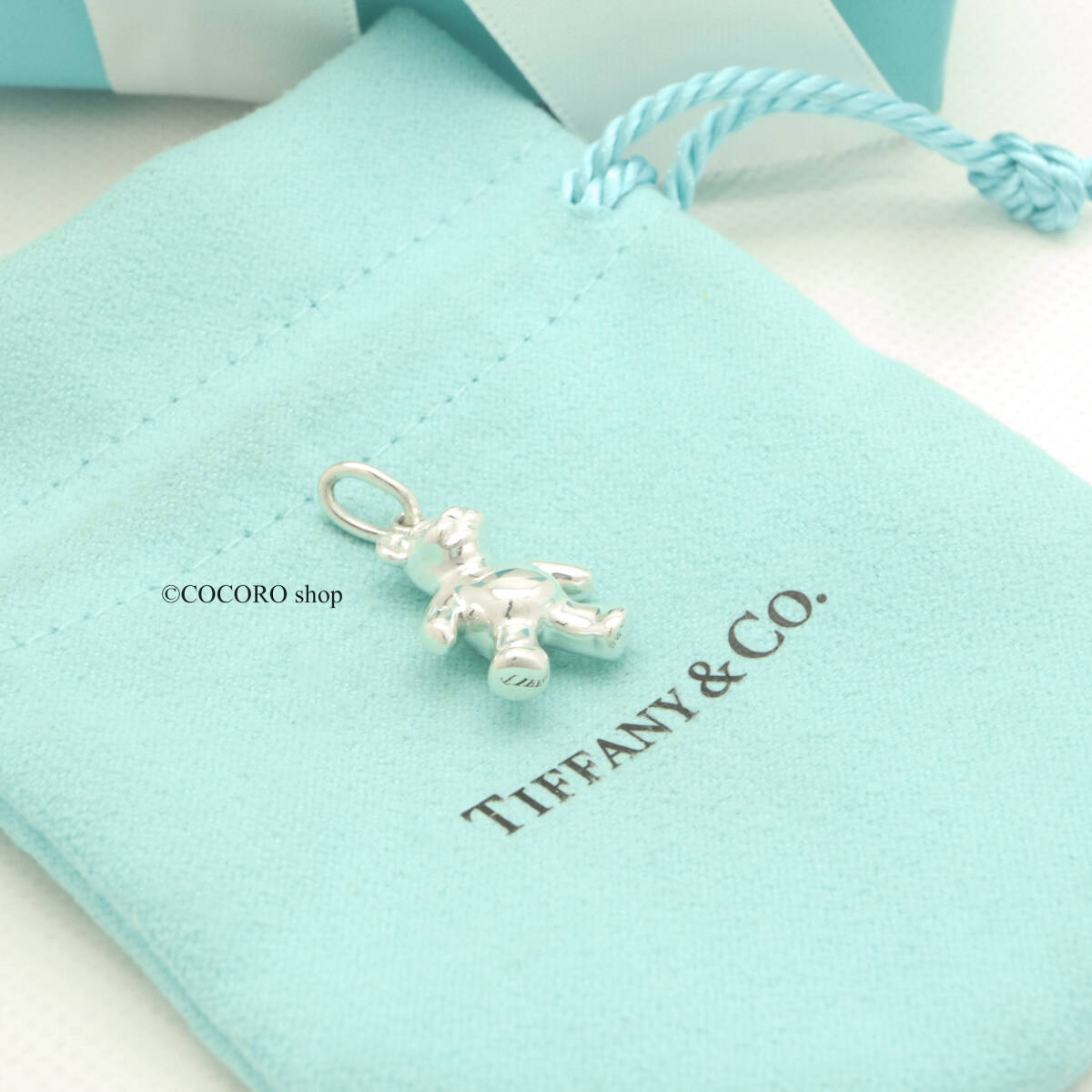 【美品】ティファニー TIFFANY＆Co. クマ テディベア チャーム AG925_画像2
