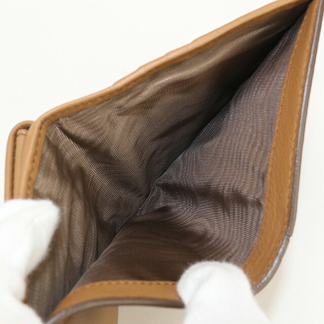 б/у Prada 2 бумажник женский бренд PRADA 2 складывать кошелек кожа Brown кошелек