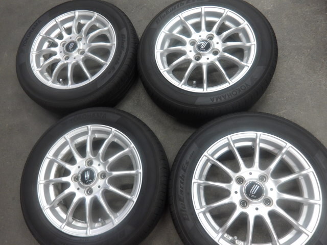 LYZER アルミ ホイール 14インチ 14X4.5J +45 4H PCD100・2024年製 155/65R14 BluEarth-Es ES32 タイヤ付 4本_画像1