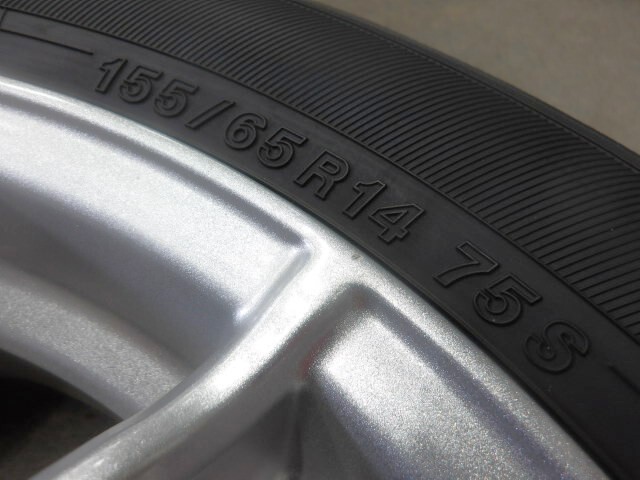 LYZER アルミ ホイール 14インチ 14X4.5J +45 4H PCD100・2024年製 155/65R14 BluEarth-Es ES32 タイヤ付 4本_画像4