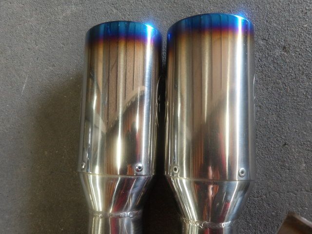 エルグランド E51 マフラー GANADOR PASION？ JQR10102142S だ円デュアル左右出し VQ35DE ブルーテール？_画像6