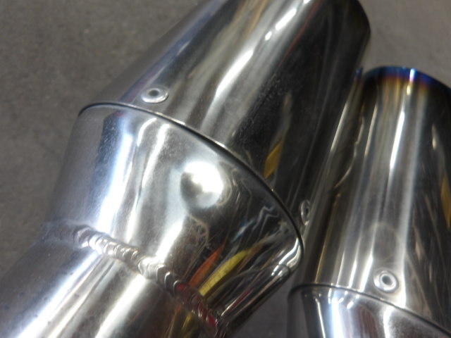 エルグランド E51 マフラー GANADOR PASION？ JQR10102142S だ円デュアル左右出し VQ35DE ブルーテール？_画像8