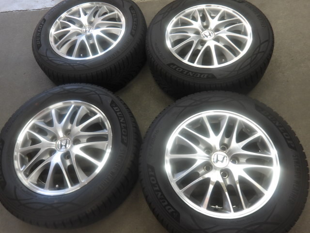 RB3 オデッセイ 純正 アルミホイール 16インチ 16X6.5J+55・2025年製 215/60R16 ダンロップ オールシーズンタイヤ付 4本_画像1