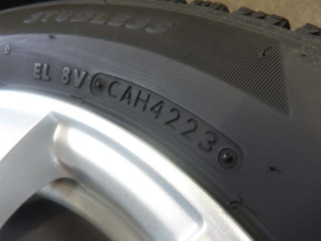 raurion weds アルミ ホイール 14インチ 14X4.5J+45 4H PCD100・2023年製 155/65R14 VRX2 スタッドレスタイヤ付 4本_画像5