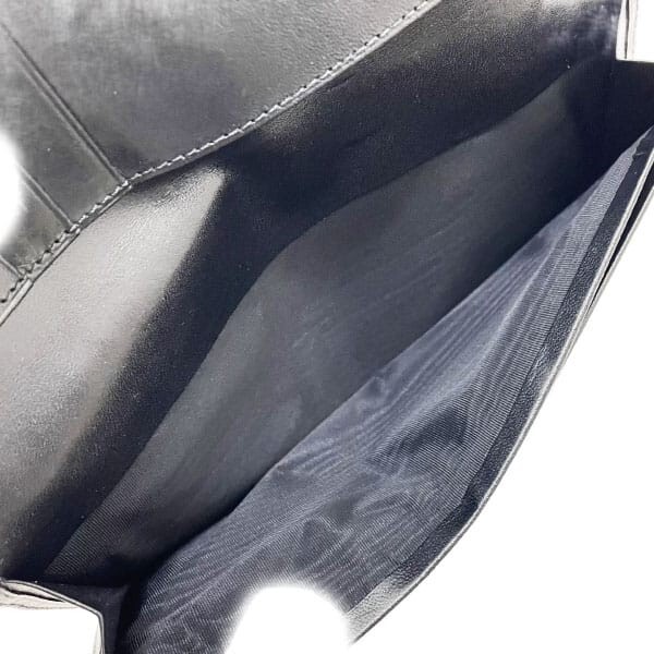 15761 イヴサンローラン 長札入れ ロゴ 二つ折り長札入れ レザー 革 ブラック 黒 YVES SAINT LAURENT_画像7