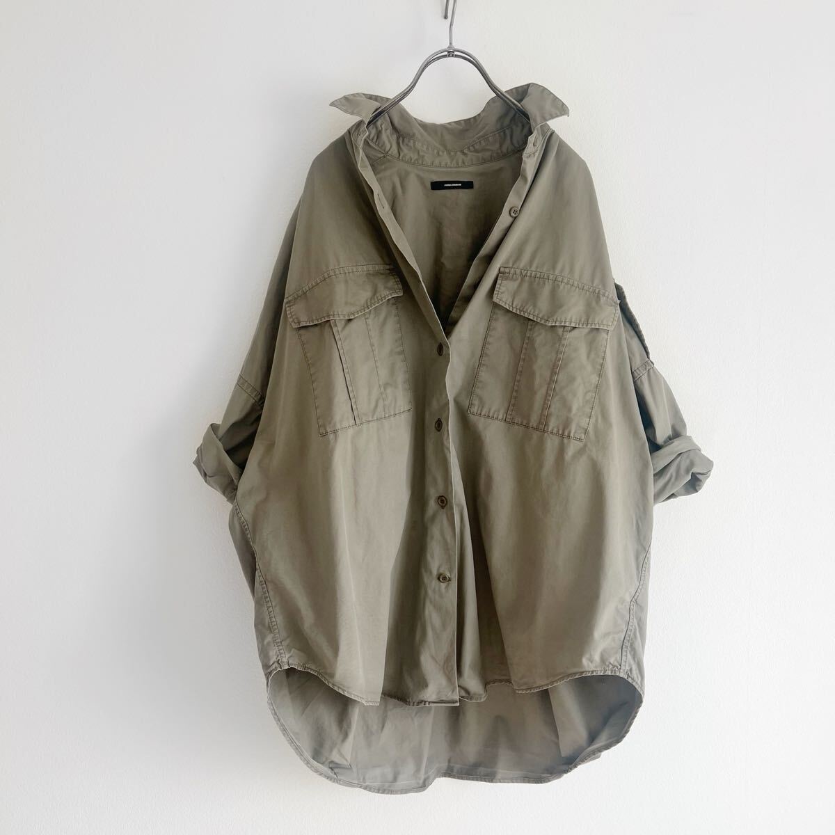 JOURNAL STANDARD ジャーナルスタンダード オーバーサイズミリタリーシャツ カーキ_画像2