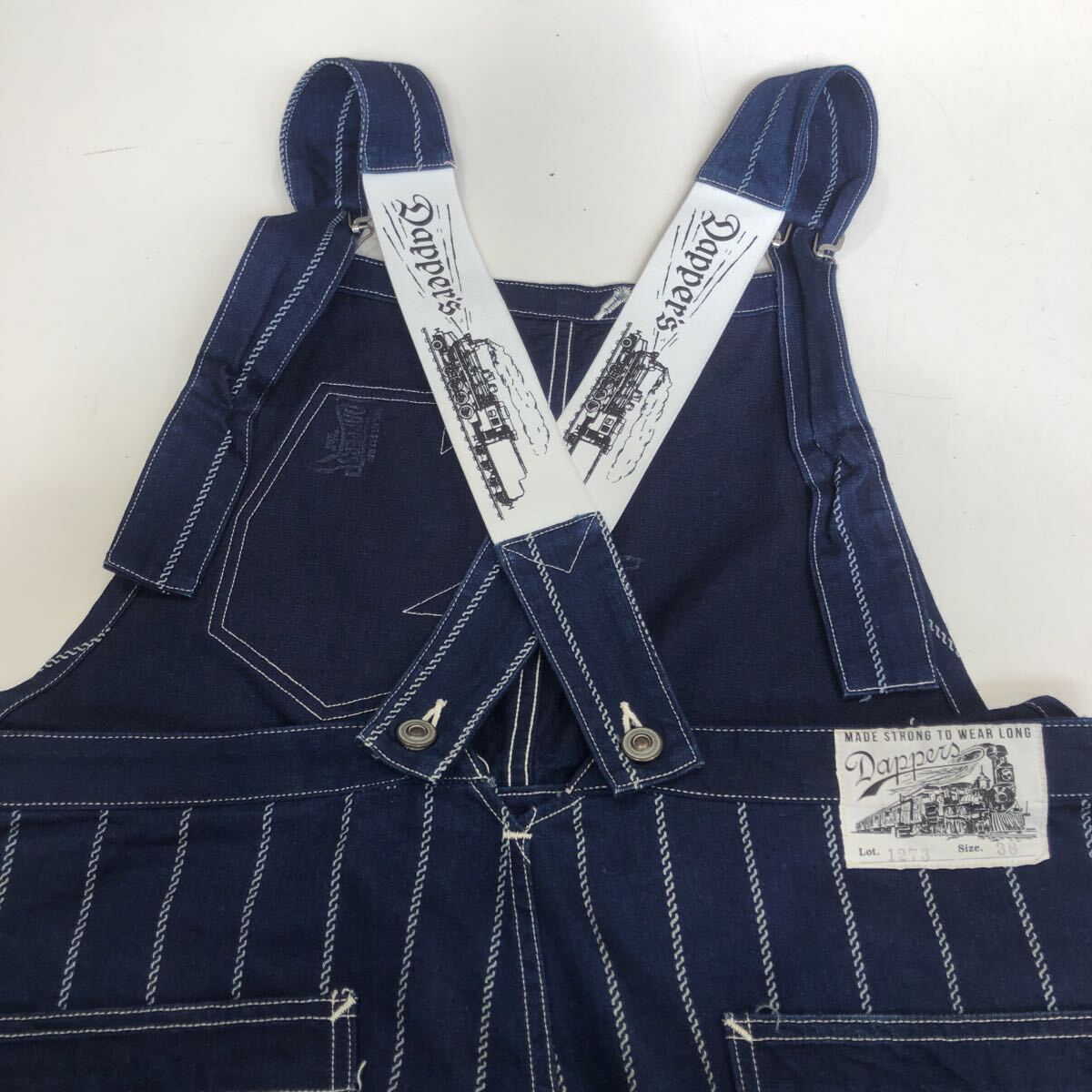 ts20251111【DAPPER'S】ダッパーズ LOT1273 Classical Railroader Overalls WABASH ROPE STRIPE クラシカル レイルローダーオーバーオール _画像4