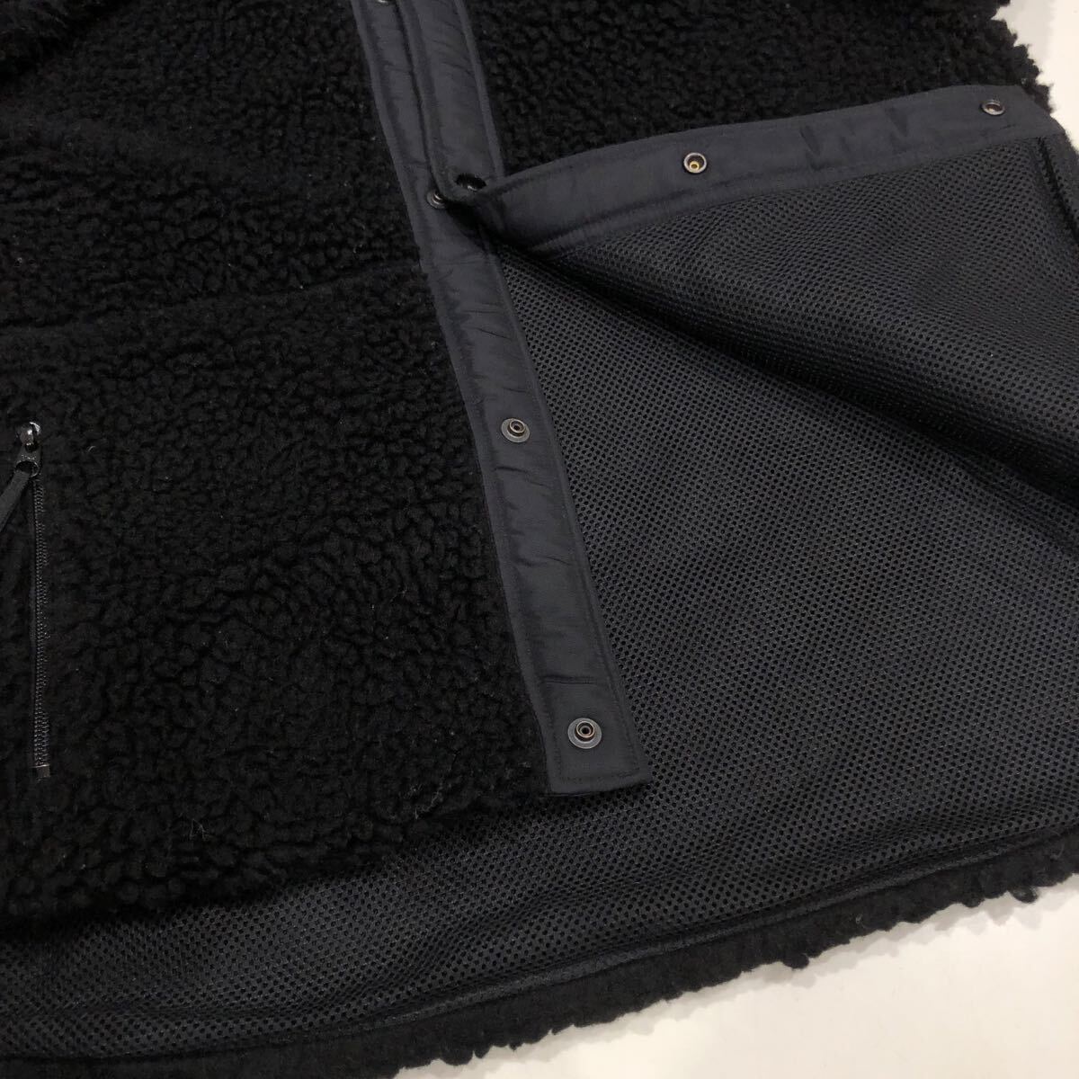 ts20251111【HYKE】ハイク FAUX SHEARING JACKET ボアジャケット 242-17490 アウター S 黒 ブラック フリース_画像6